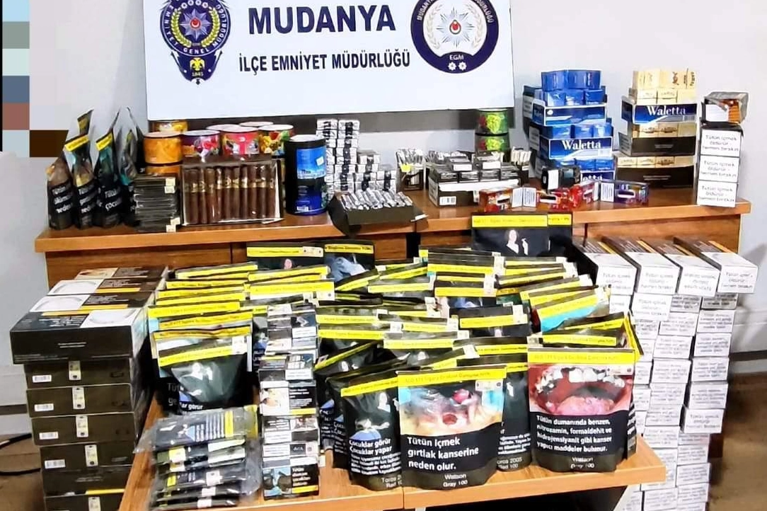 Bursa Mudanya'da ka&ccedil;ak t&uuml;t&uuml;n operasyonu