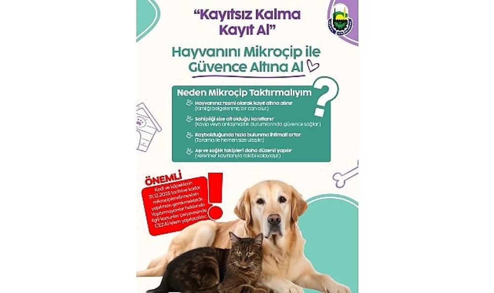  İnegöl Belediyesi'nden Evinde Kedi-Köpek Besleyenlere Mikroçip Uyarısı