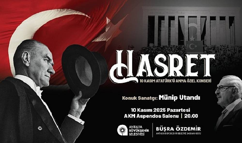Büyükşehir 10 Kasım'da Atatürk'ü sevdiği ezgilerle anıyor