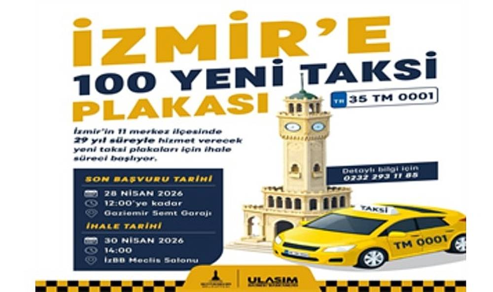  İzmir'in kent merkezine 100 yeni taksi