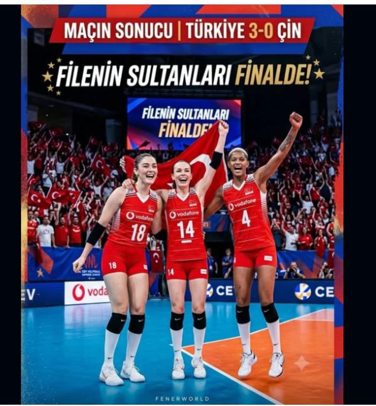 FİLENİN SULTANLARI FİNALDE! &Ccedil;İN'İ DEVİREN A MİLLİ TAKIMIMIZ ŞAMPİYONLUK İ&Ccedil;İN FİLEDE