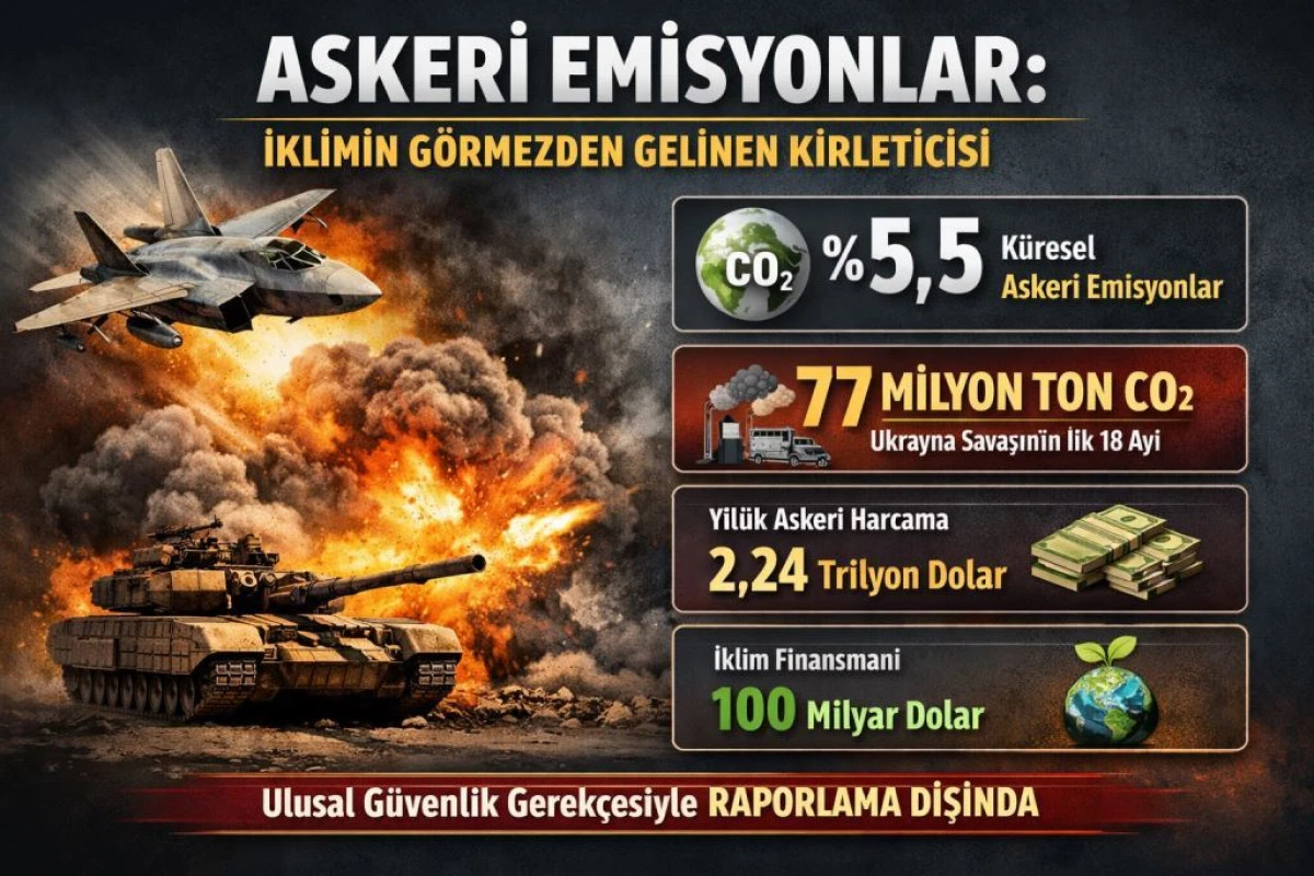 İklim Krizi Konuşulurken G&ouml;rmezden Gelinen Dev Kirletici: Savaş End&uuml;strisi