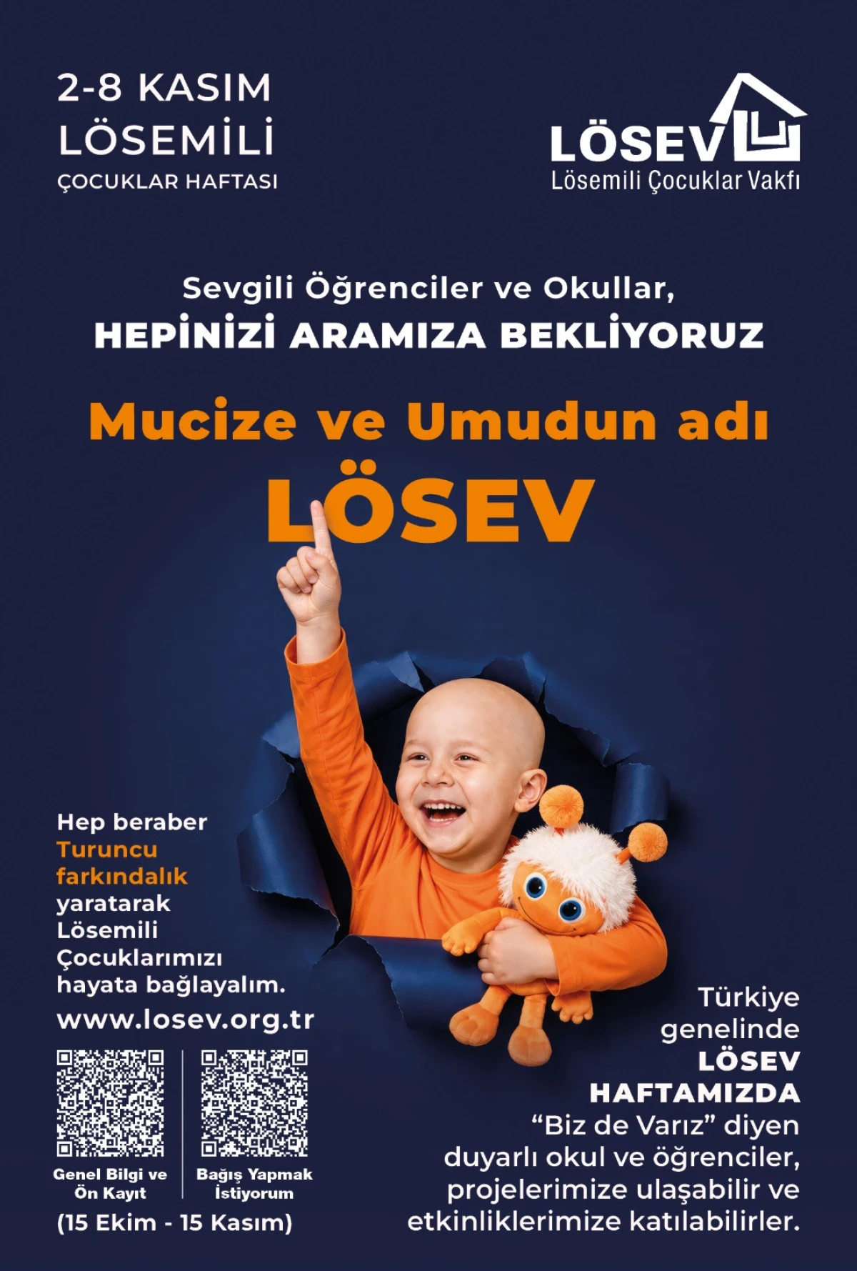 L&Ouml;SEV&rsquo;den Turuncu Farkındalık Hareketi: 2-8 Kasım L&ouml;semili &Ccedil;ocuklar Haftası Başlıyor!