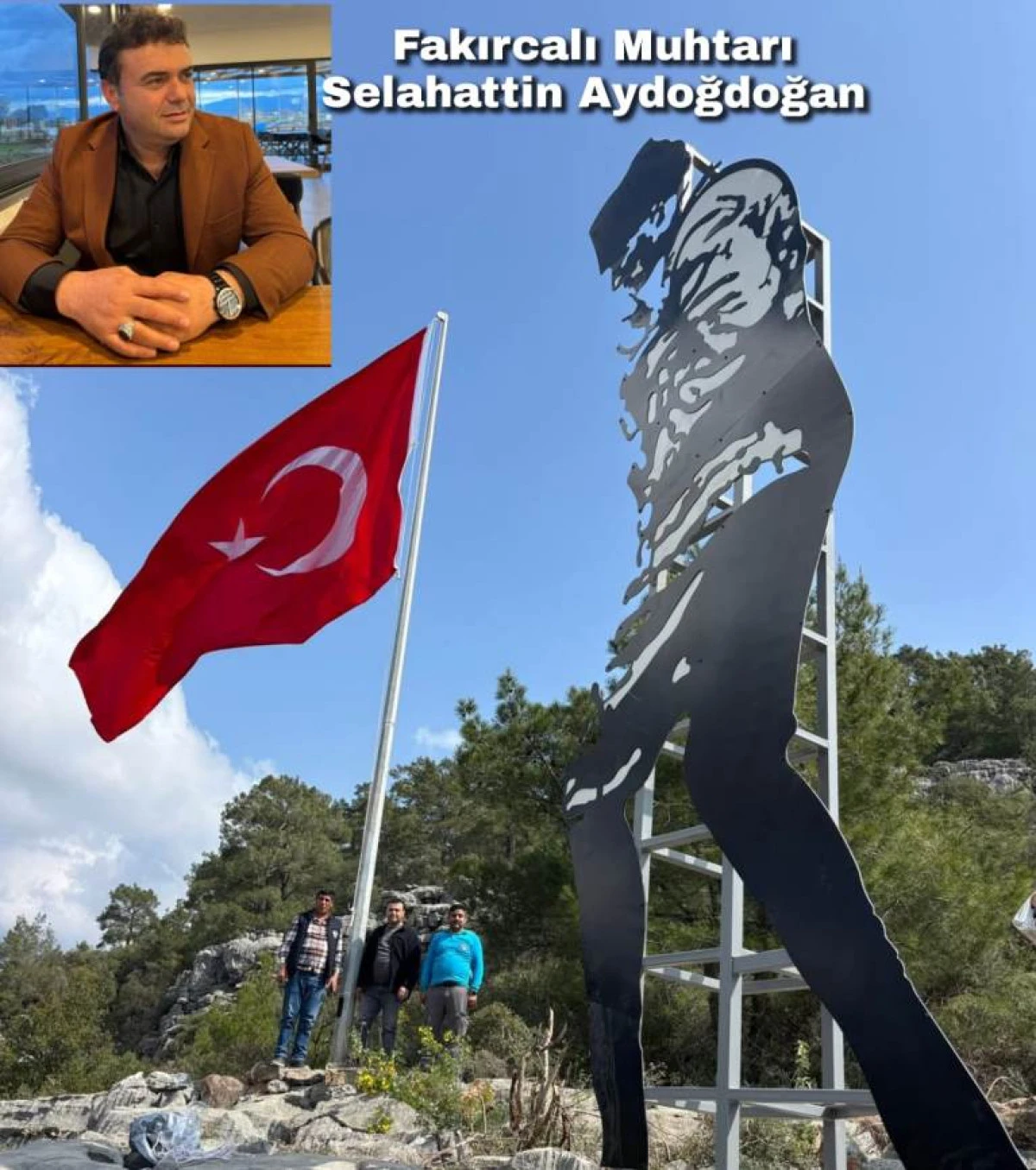 Toroslar&rsquo;da Dev Atat&uuml;rk Sil&uuml;eti ve T&uuml;rk Bayrağı