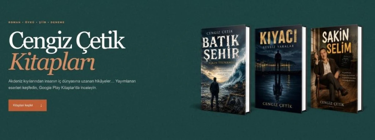 Yazar Cengiz &Ccedil;etik&rsquo;in Eserleri Google Play Kitaplar&rsquo;da: T&uuml;m Kitaplar İ&ccedil;in Dijital Platform A&ccedil;ıldı