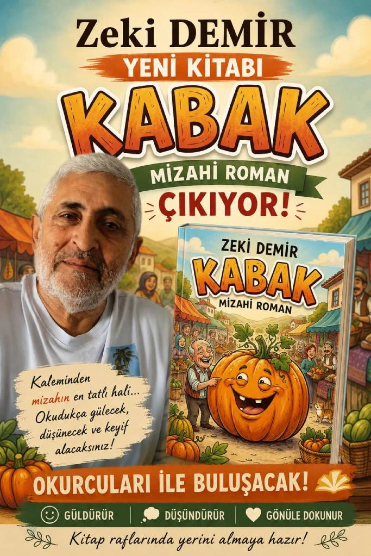 Zeki Demir&rsquo;den Mizah Dolu Yeni Bir Eser: "KABAK" &Ccedil;ok Yakında Okurlarla Buluşuyor!